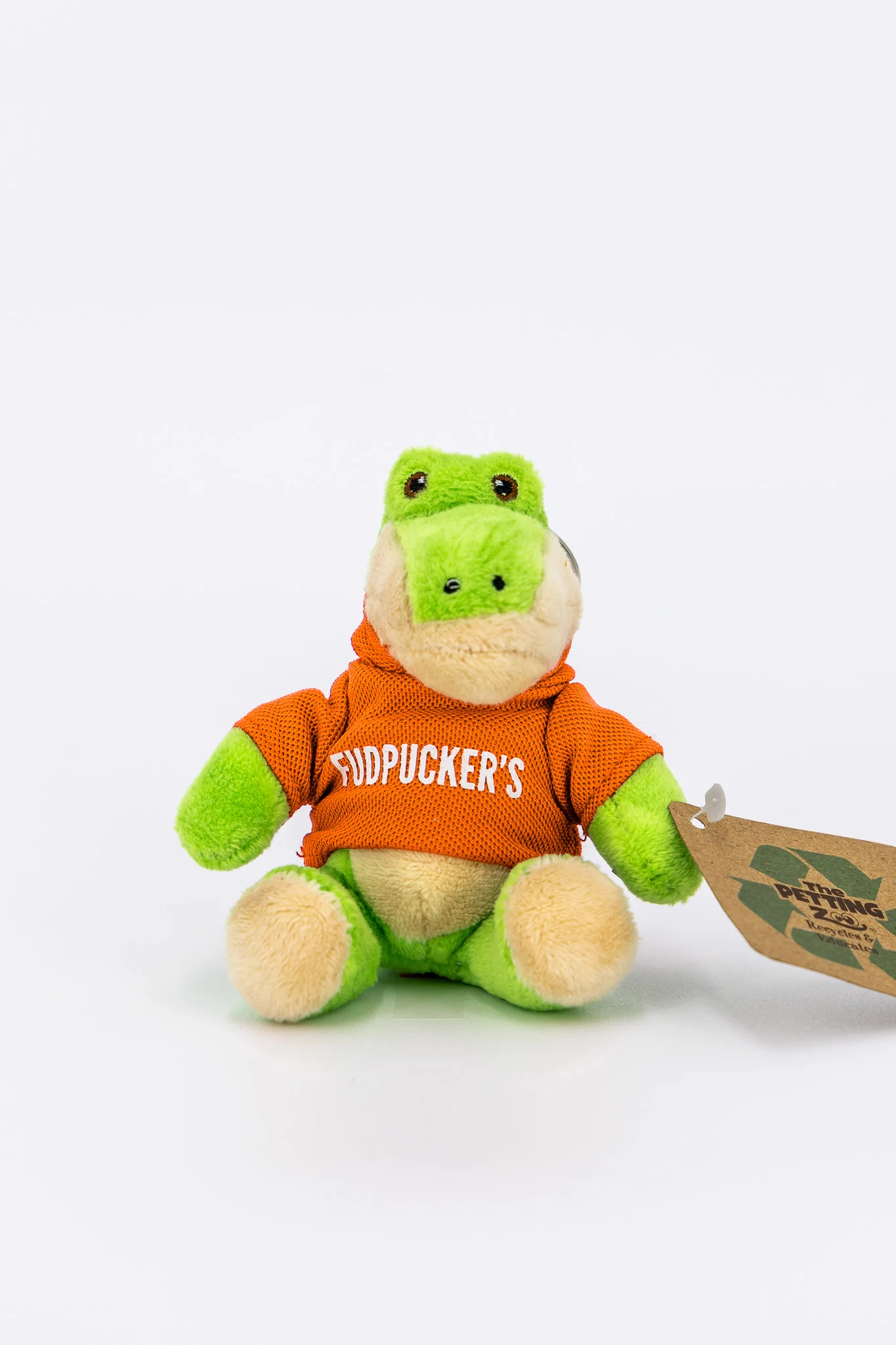 Green Hoodie Gator Stuffed Animal Keychain - Image 4